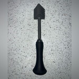 4-In-1 AMCO Stainless Steel Meat Tenderizer with Black Silicone Handle